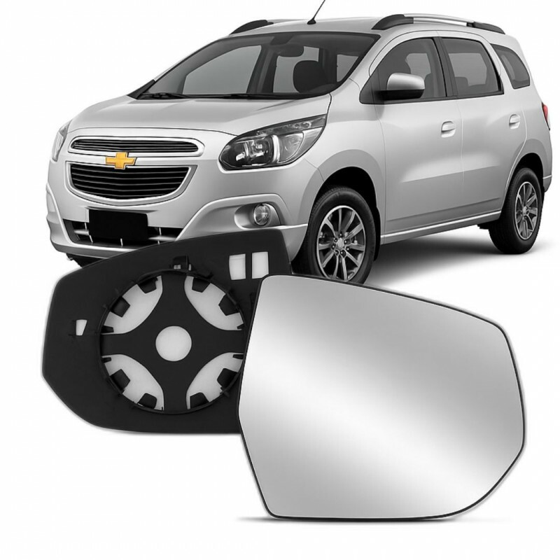Lente Retrovisor Spin 2013 Esquerdo Lente com Placa