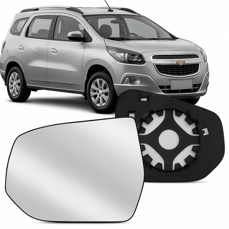 Lente Retrovisor Spin 2013 Direito Lente Com Placa