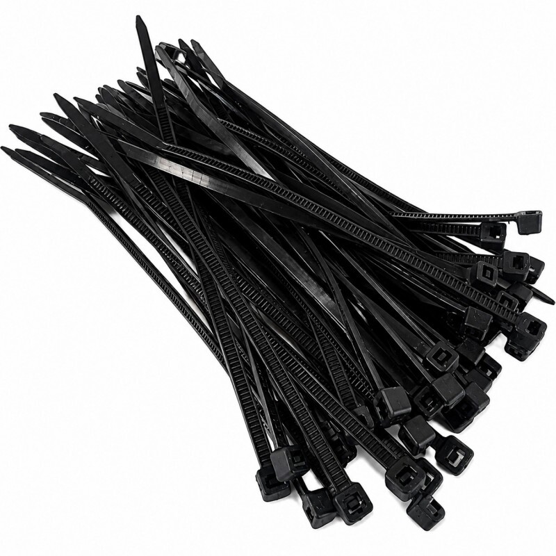 Abracadeira de Nylon 100MMX2,5MM Espessura 1,0,MM Preta