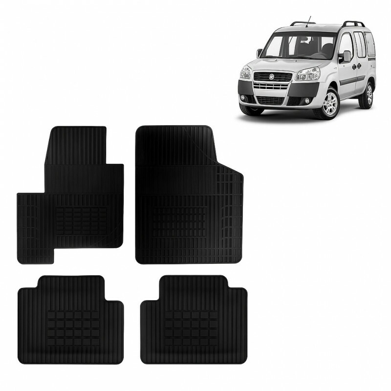 Tapete Borracha Doblo Todos Exceto Cargo Preto