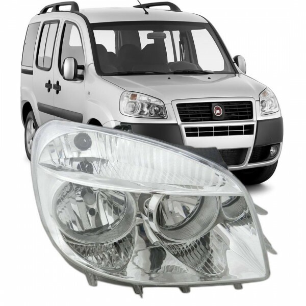 Farol Doblo 2010 a 2021 Direito Cromado Manual Farol Doblo 2010 a 2021 Direito Cromado Manual
