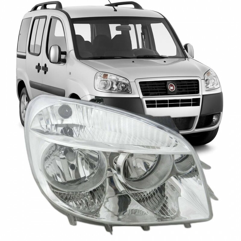 Farol Doblo 2010 a 2021 Direito Cromado Manual