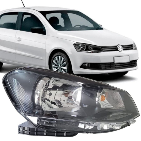 Farol Gol G6 2013 a 2016 Direito Mascara Negra Foco Simples