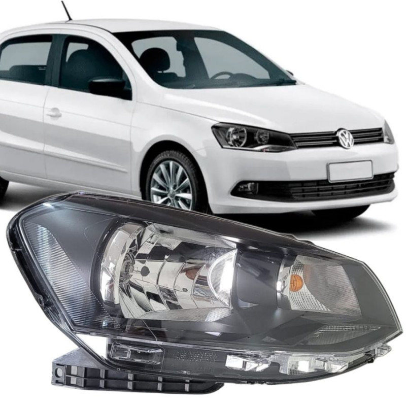 Farol Gol G6 2013 a 2016 Direito Mascara Negra Foco Simples Farol Gol G6 2013 a 2016 Direito Mascara Negra Foco Simples