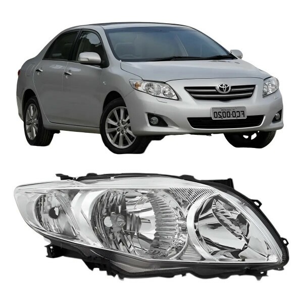 Farol Corolla 2009 a 2011 Direito Manual 4P Cromado Farol Corolla 2009 a 2011 Direito Manual 4P Cromado