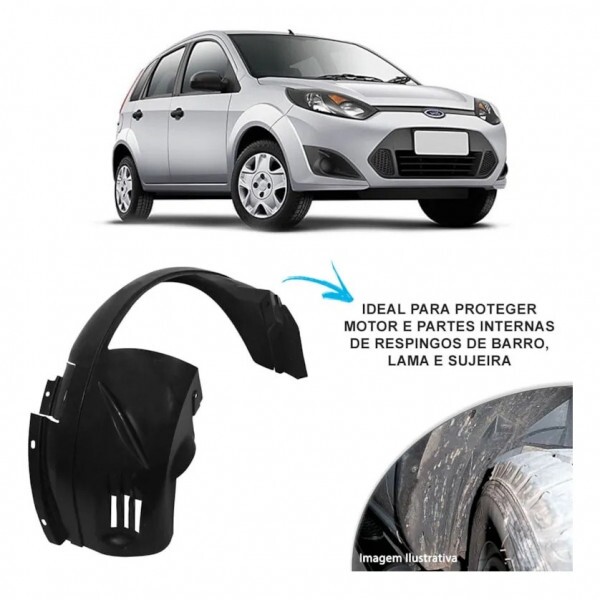 Para Barro Fiesta Hatch Sedan 2002 a 2010 Dianteiro Direito Preto Para Barro Fiesta Hatch Sedan 2002 a 2010 Dianteiro Direito Preto