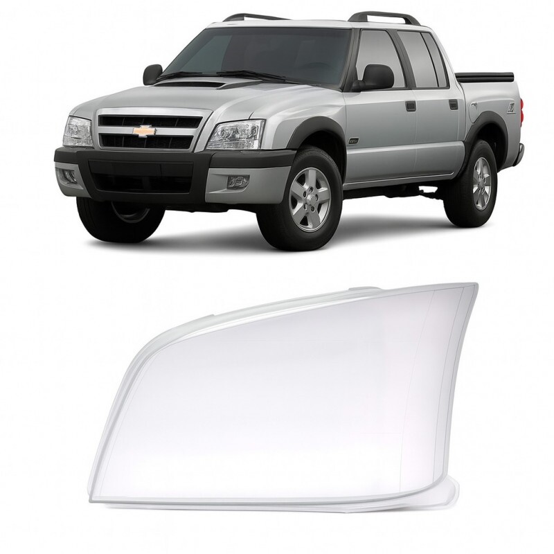 Lente do Farol S10 2001 a 2011 Esquerdo Pit-Bull