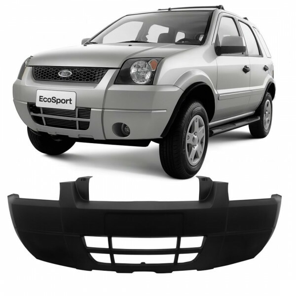 Para Choque Ecosport 2003 a 2007 Dianteiro Preto Liso Furo Moldura Lateral Para Choque Ecosport 2003 a 2007 Dianteiro Preto Liso Furo Moldura Lateral
