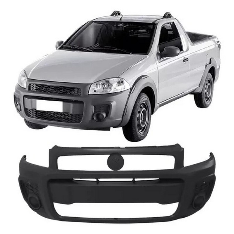 Para Choque Strada Working 2014 a 2020 Dianteiro Furo Moldura Lateral