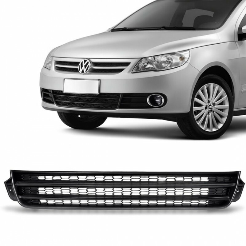 Grade Central Para-choque Gol G5 2009 a 2013 Preto Loma Plast