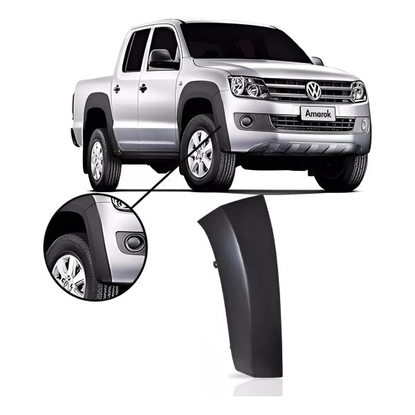 Moldura Para choque Amarok 2010 a 2015 Dianteiro Direito Moldura Para choque Amarok 2010 a 2015 Dianteiro Direito
