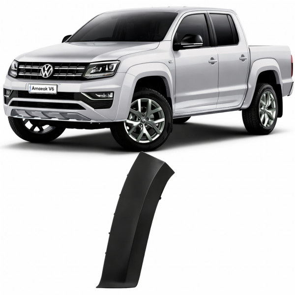 Moldura Para-choque Dianteiro Amarok 2017 a 2024 Esquerdo Preto Liso Moldura Para-choque Dianteiro Amarok 2017 a 2024 Esquerdo Preto Liso