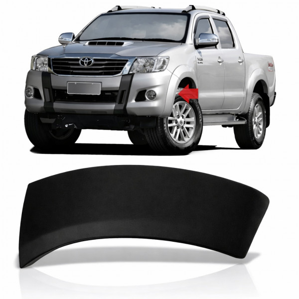 Moldura Para-choque Dianteiro Hilux 2012 a 2015 Esquerdo Preto Liso Moldura Para-choque Dianteiro Hilux 2012 a 2015 Esquerdo Preto Liso