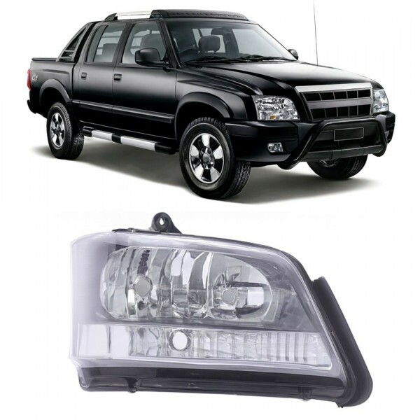 Farol S10 2008 a 2011 Direito Cromo Onix Logomarca