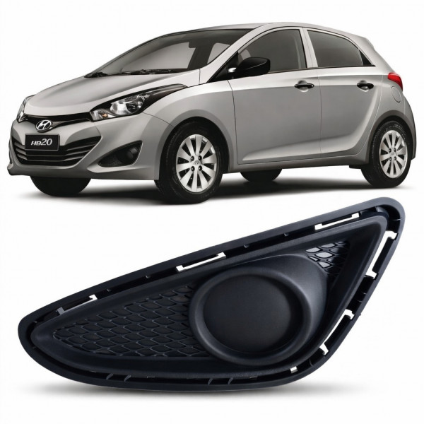 Moldura Farol de Milha HB20 2012 a 2016 Esquerdo Sem Furo