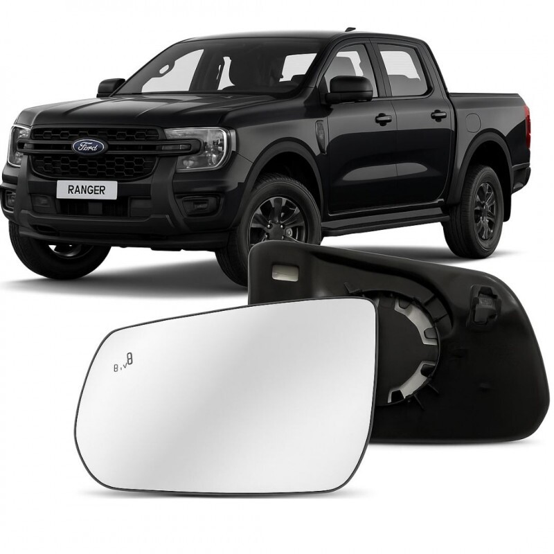 Lente Retrovisor Ranger 2023 Com Sensor Lado Esquerdo