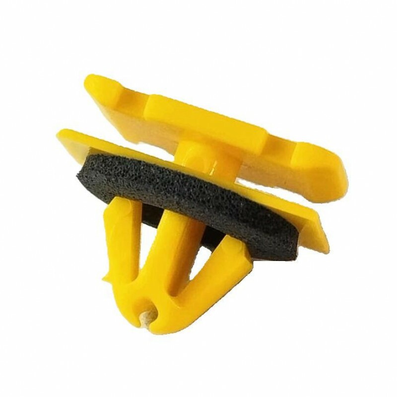 Grampo Moldura Cacamba Strada 2020 a 2021 Pulse 2021 a 2022 Amarelo com Borracha