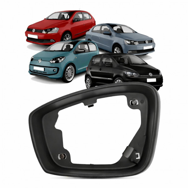 Aro Externo Retrovisor Gol G6 G7 G8 Fox Up Golf Polo 2012 a 2021 Esquerdo Sem Furo