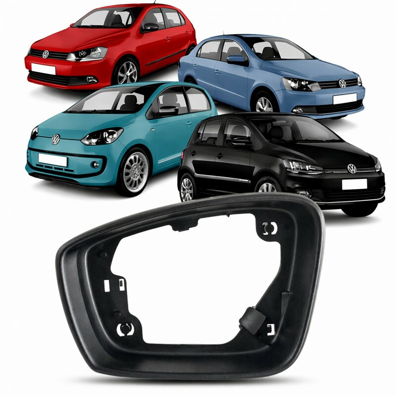 Aro Externo Retrovisor Gol G6 G7 G8 Fox Up Golf Polo 2012 a 2021 Esquerdo Sem Furo