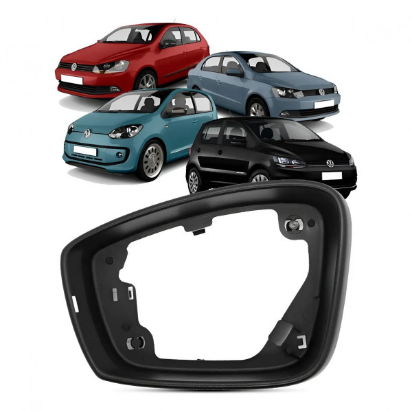 Aro Externo Retrovisor Gol G6 G7 G8 Fox Up Golf Polo 2012 a 2021 Esquerdo Sem Furo