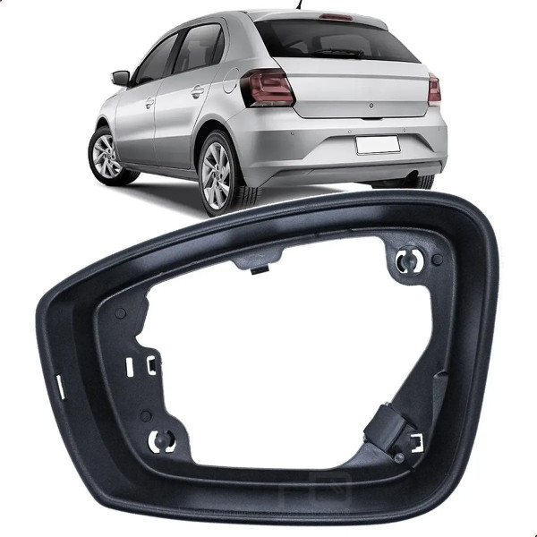 Aro Externo Retrovisor Gol G6 G7 G8 Fox Up Golf Polo 2012 a 2021 Esquerdo Com Furo