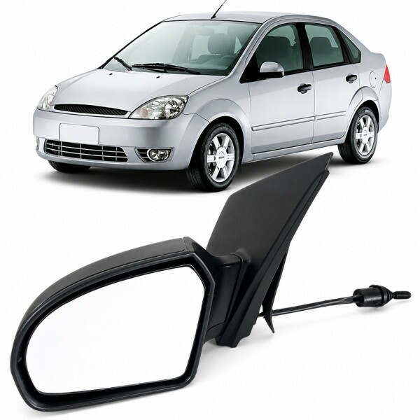 Retrovisor Fiesta Amazon 2002 a 2016 Esquerdo Manual Preto Retrovisor Fiesta Amazon 2002 a 2016 Esquerdo Manual Preto