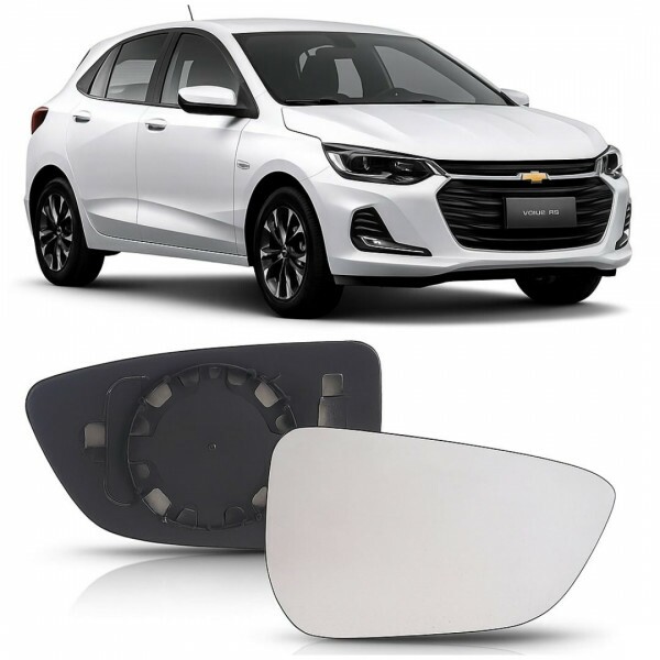 Lente Retrovisor Onix 2020 a 2024  Lado Direito Lente Com Placa