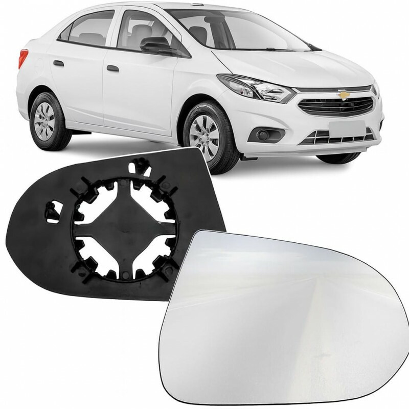 Lente Retrovisor Onix 2013 a 2019 Direito Lente com Placa Lente Retrovisor Onix 2013 a 2019 Direito Lente com Placa