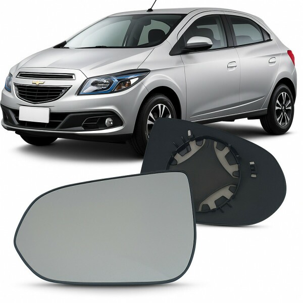 Lente Retrovisor Onix 2013 a 2019 Esquerdo Lente Com Placa