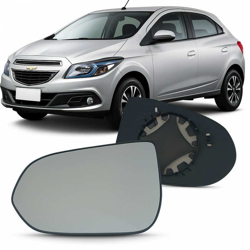 Lente Retrovisor Onix 2013 a 2019 Esquerdo Lente Com Placa