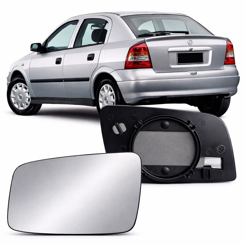 Lente Retrovisor Astra 2001 a 2011 Esquerdo Lente Com Placa