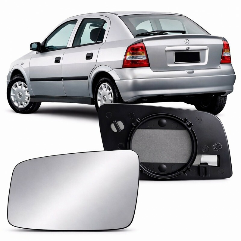 Lente Retrovisor Astra 2001 a 2011 Esquerdo Lente Com Placa