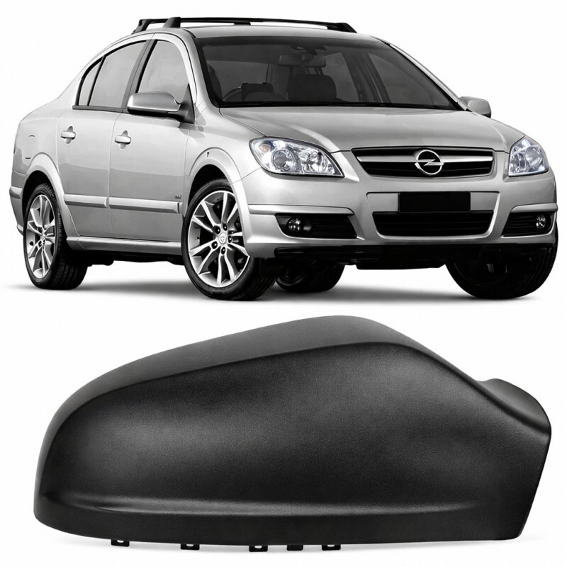 Capa Retrovisor Vectra 2006 a 2008 Direito Preto Liso Sem Pisca Metagal