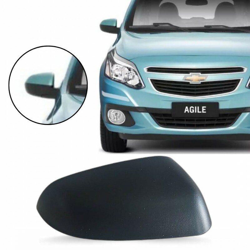 Capa Retrovisor Agile Montana 2008 a 2014 Lado Direito Preto Texturizado