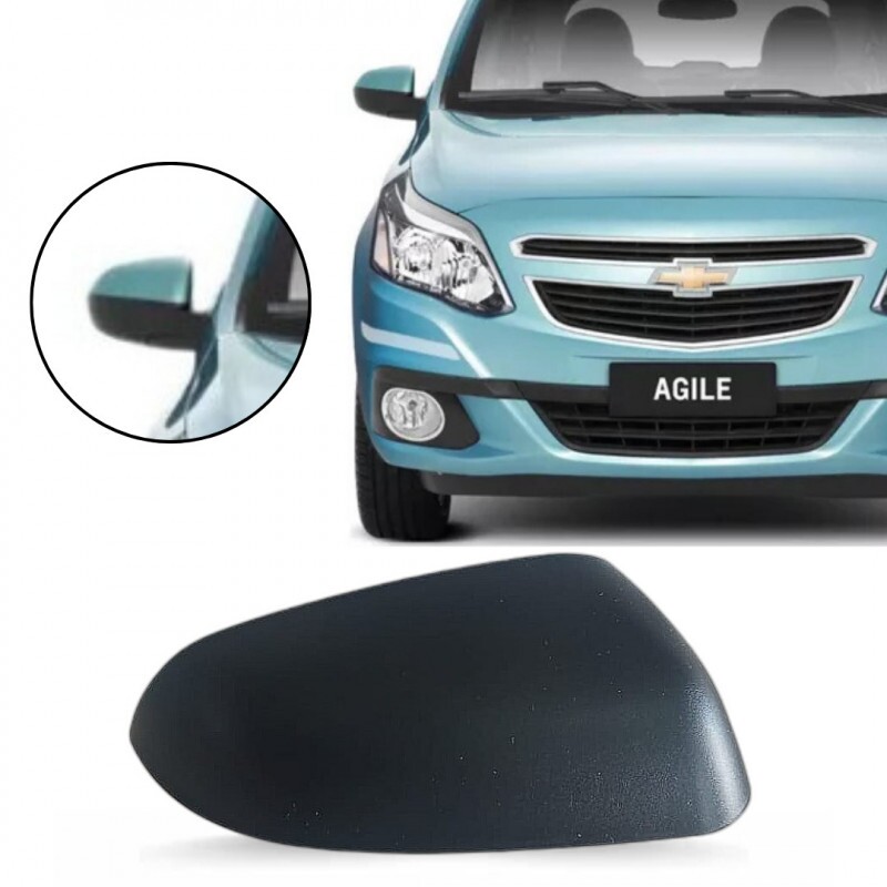 Capa Retrovisor Agile Montana 2008 a 2014 Direito Preto Texturizado
