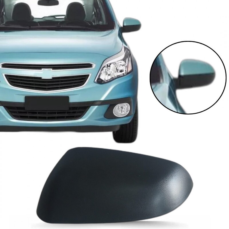 Capa Retrovisor Agile Montana 2008 a 2014 Esquerdo Preto Texturizado