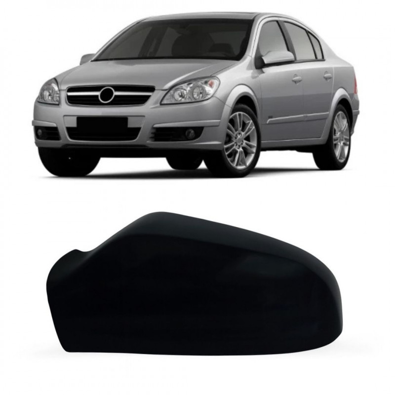 Capa Retrovisor Vectra 2010 a 2011 Esquerdo Preta Liso Sem Pisca
