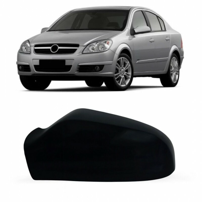 Capa Retrovisor Vectra 2010 a 2011 Esquerdo Preta Liso Sem Pisca