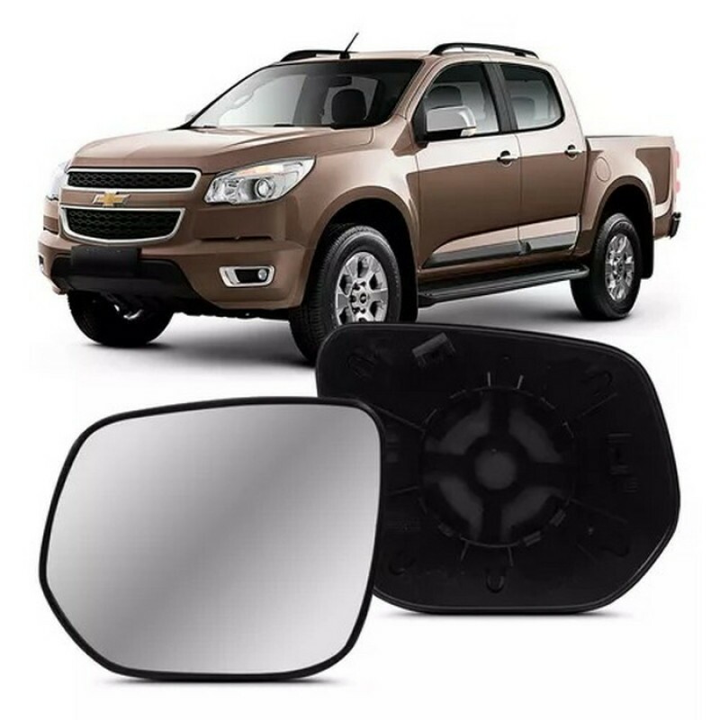 Lente Retrovisor S10 2012 a 2023 Esquerdo Lente com Placa