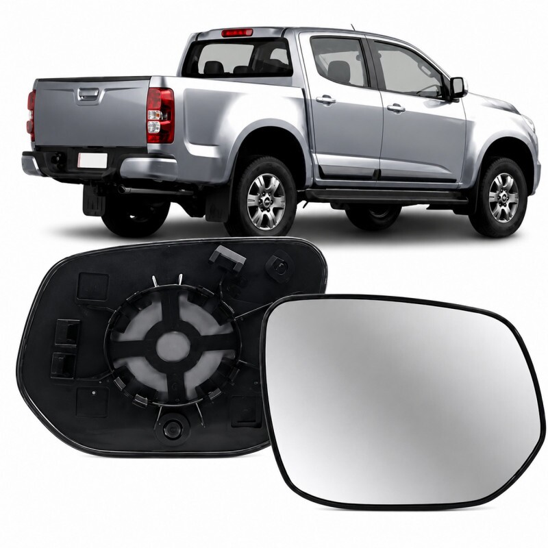 Lente Retrovisor S10 2012 a 2023 Direito Lente com Placa Lente Retrovisor S10 2012 a 2023 Direito Lente com Placa