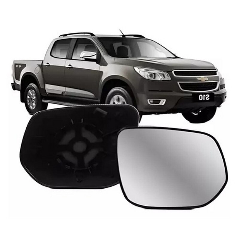 Lente Retrovisor S10 2012 a 2023 Direito Lente com Placa