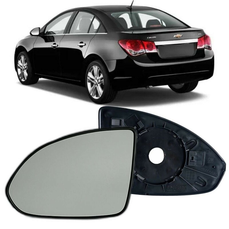 Lente Retrovisor Cruze 2012 a 2016 Esquerdo Lente Com Placa Lente Retrovisor Cruze 2012 a 2016 Esquerdo Lente Com Placa