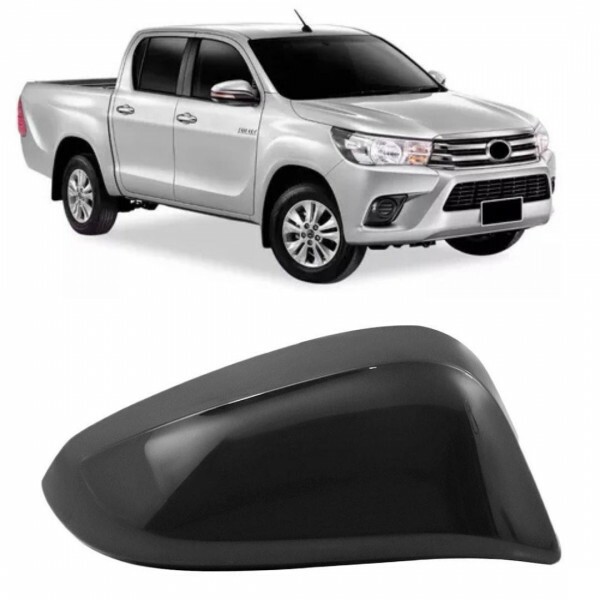Capa Retrovisor Hilux 2016 Direito Preto Liso