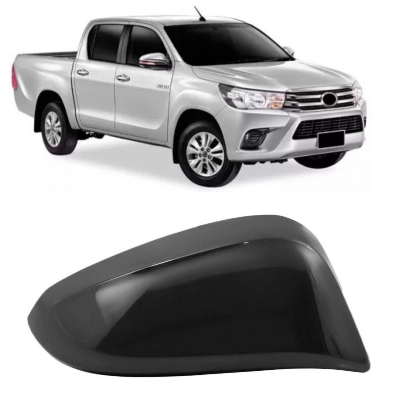 Capa Retrovisor Hilux 2016 Direito Preto Liso
