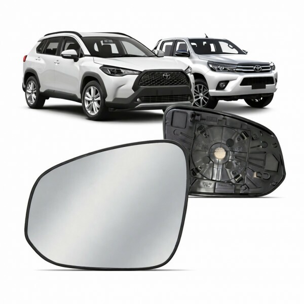 Lente Retrovisor Hilux 2016 a 2020 SW4 Corolla Cross 2021 a 2024 Direito Lente Retrovisor Hilux 2016 a 2020 SW4 Corolla Cross 2021 a 2024 Direito