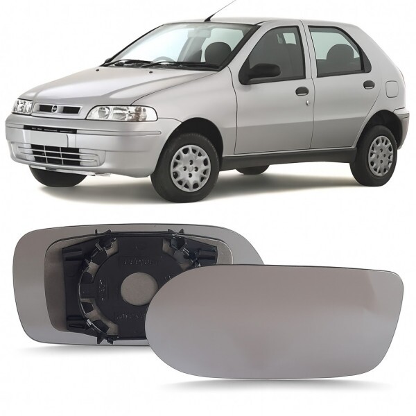 Lente Retrovisor Palio 2001 a 2010 Lado Esquerdo Lente Com Placa