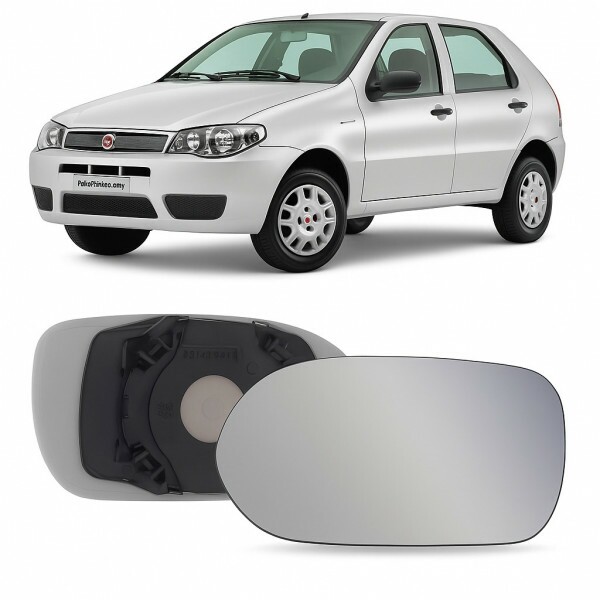 Lente Retrovisor Palio Siena Strada Uno 2004 a 2010 Esquerdo Lente com Placa