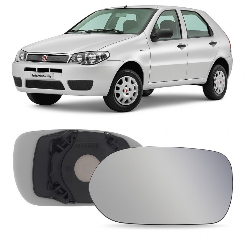 Lente Retrovisor Palio Siena Strada Uno 2004 a 2010 Esquerdo Lente com Placa