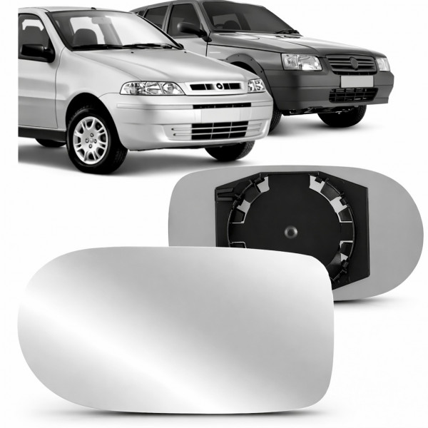 Lente Retrovisor Palio F1 F3 2001 a 2010 Direito Com Suporte Lente Retrovisor Palio F1 F3 2001 a 2010 Direito Com Suporte