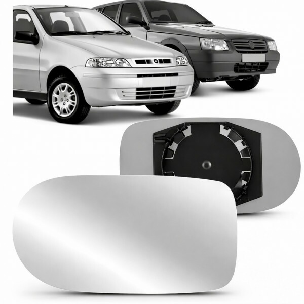 Lente Retrovisor Palio F1 F3 2001 a 2010 Direito Com Suporte